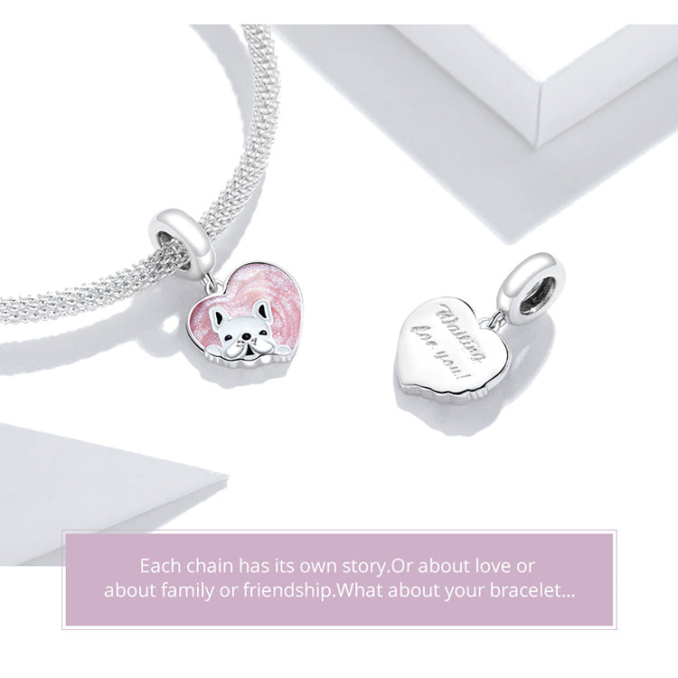 French Bulldog "I Love you Forever" pendants