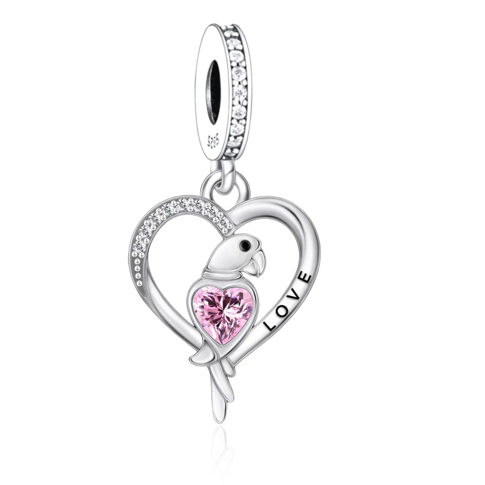 Realistic Parrot Charms