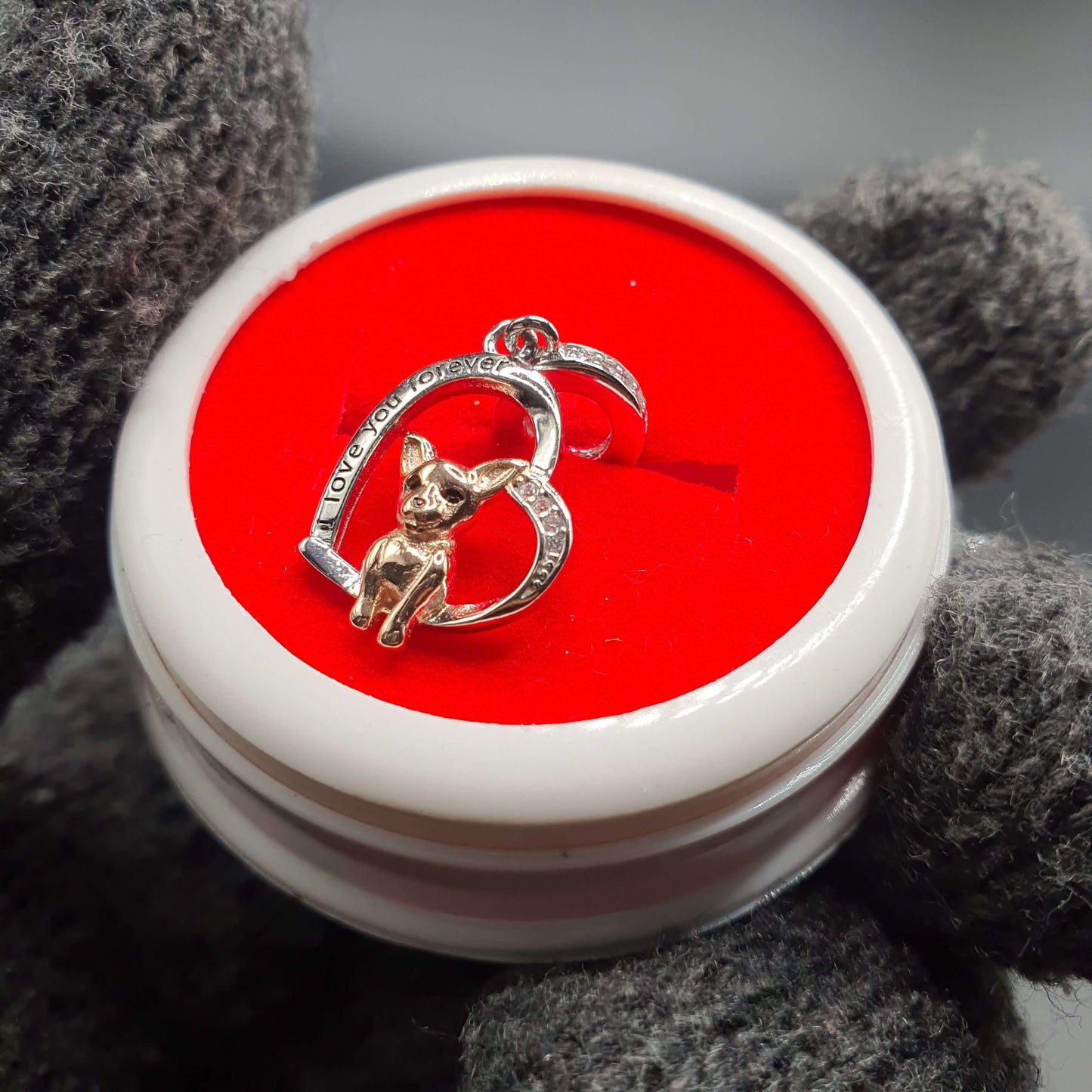 Boxer "I love you forever" Dog pendant