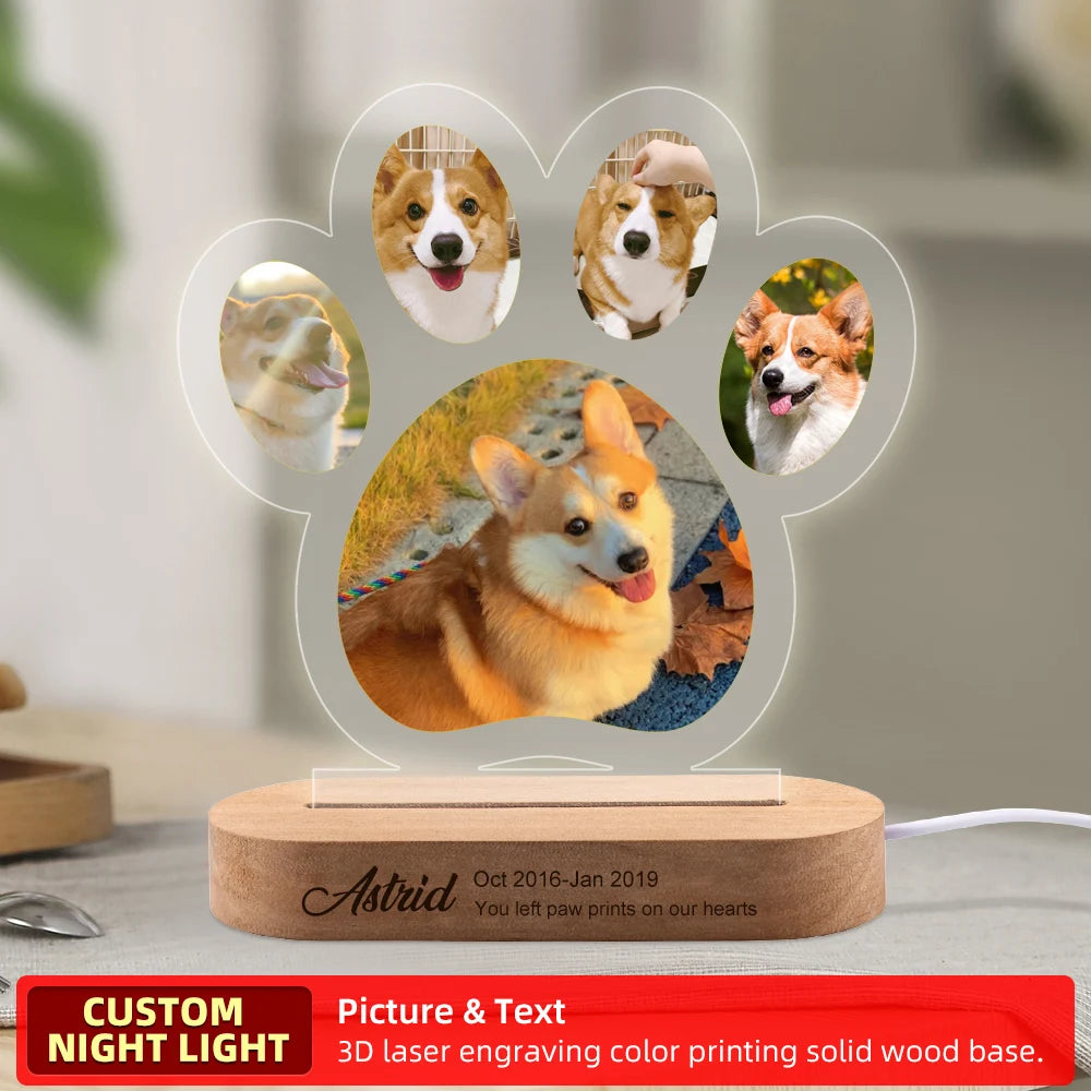 Custom Pet Memorial Night Light