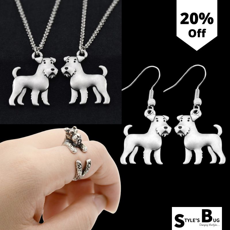 Vintage Irish Terrier Jewelry Set