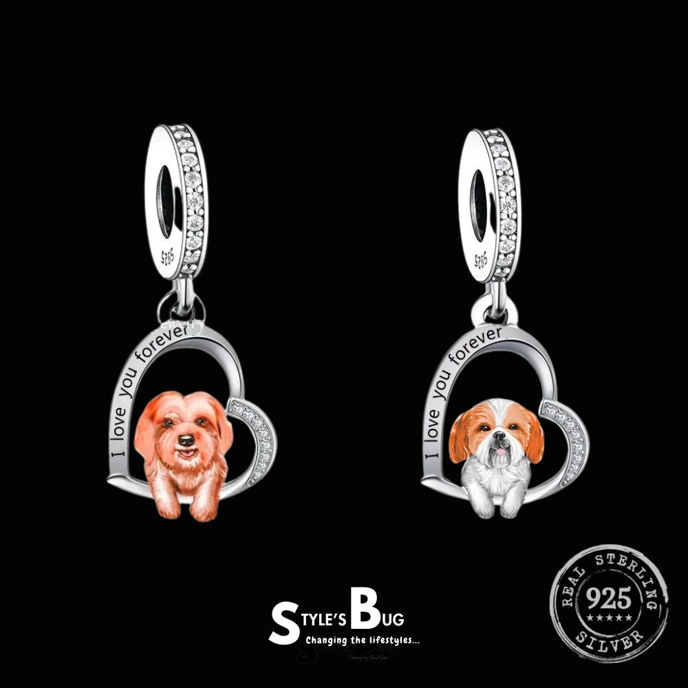 Maltipoo "I love you forever" Pendant