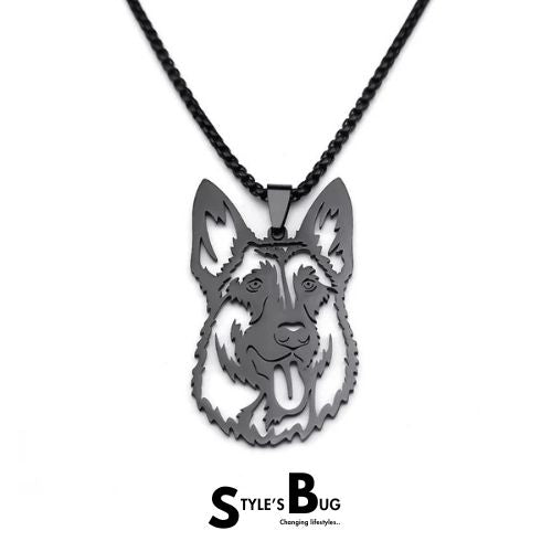 German Shepherd Face Necklace