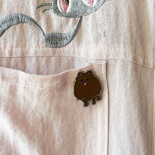 Pomeranian keychains & Brooches (2pcs pack)