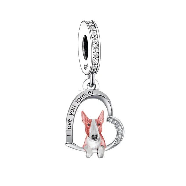 Bull Terrier "I love you forever" Dog pendant - Style's Bug Only Pendant