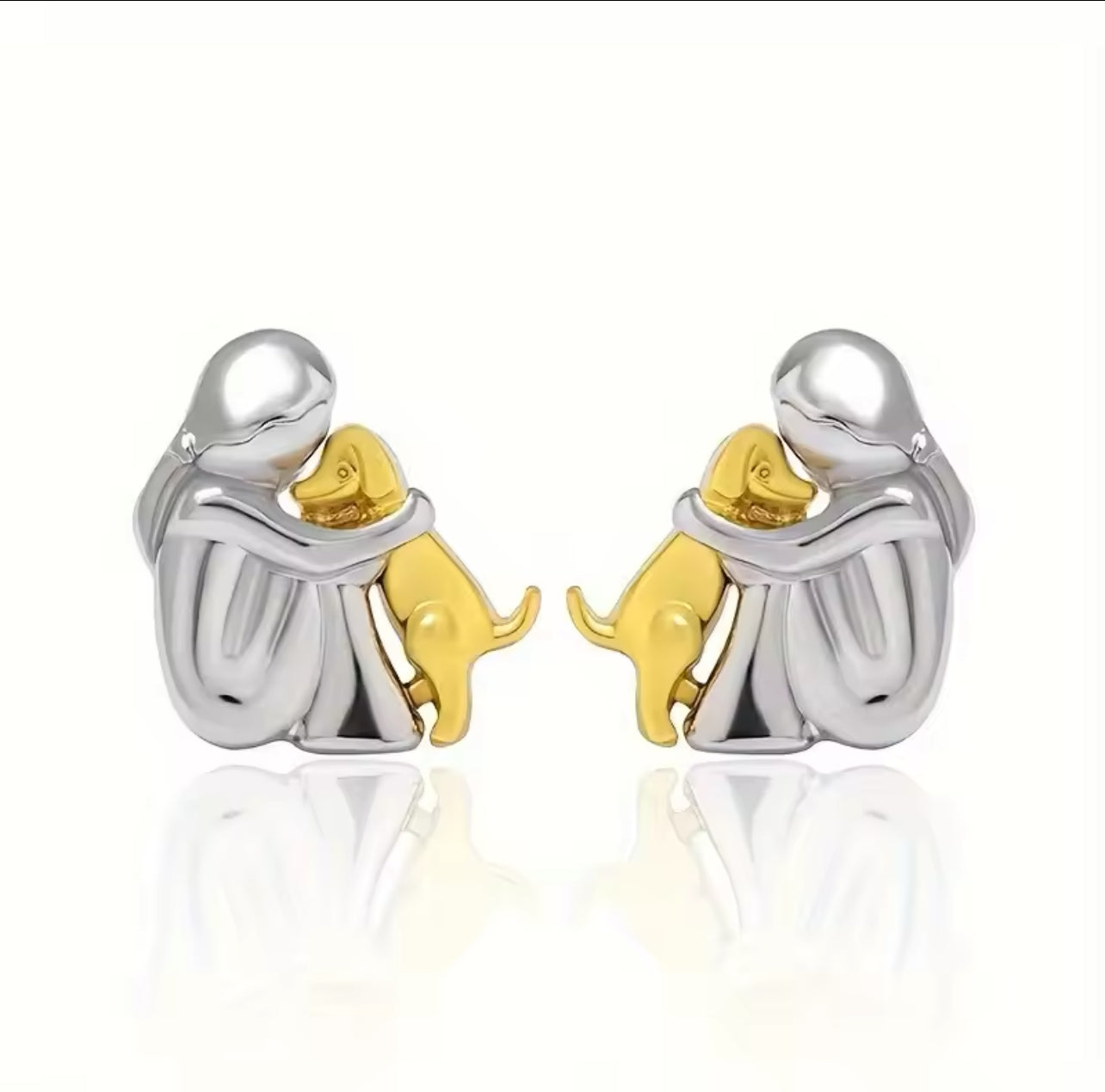 ‘Golden Retriever with Mom’ Jewelry Set