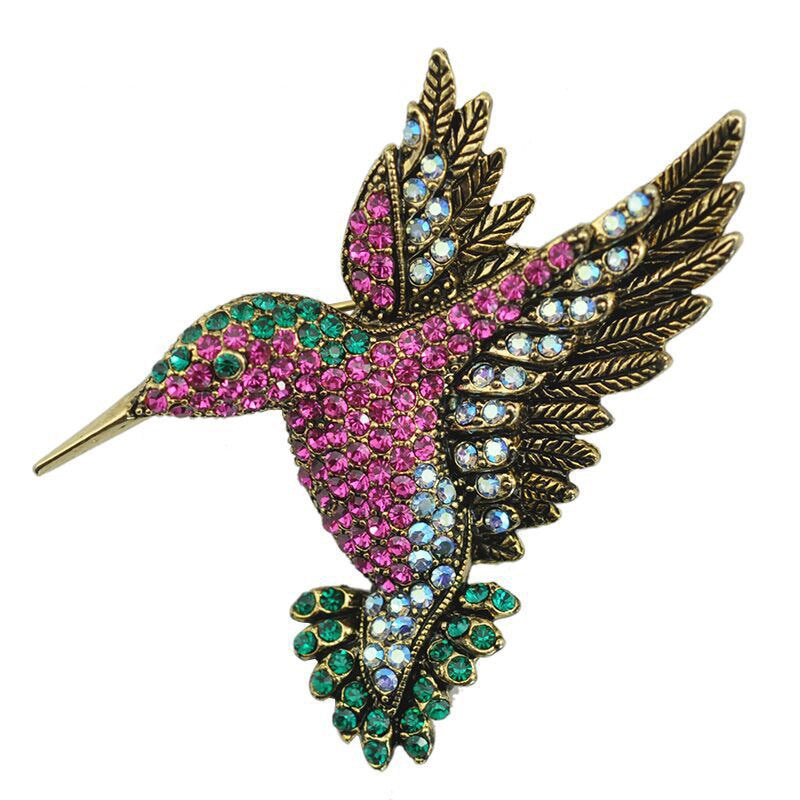 Realistic Hummingbird Brooches by SB