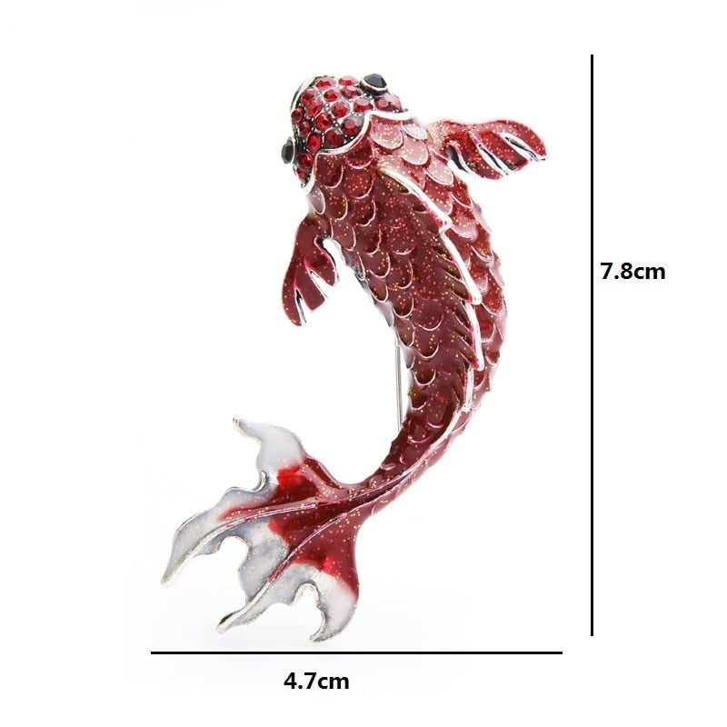 Realistic Red Koi Brooch (2pcs pack)