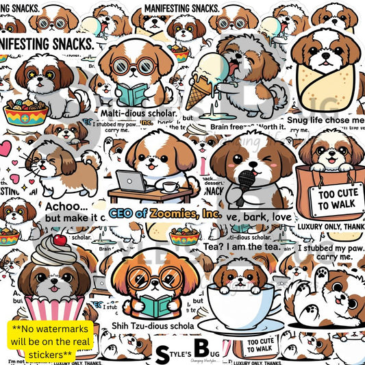 Shih tzu Sticker Pack by Style's Bug