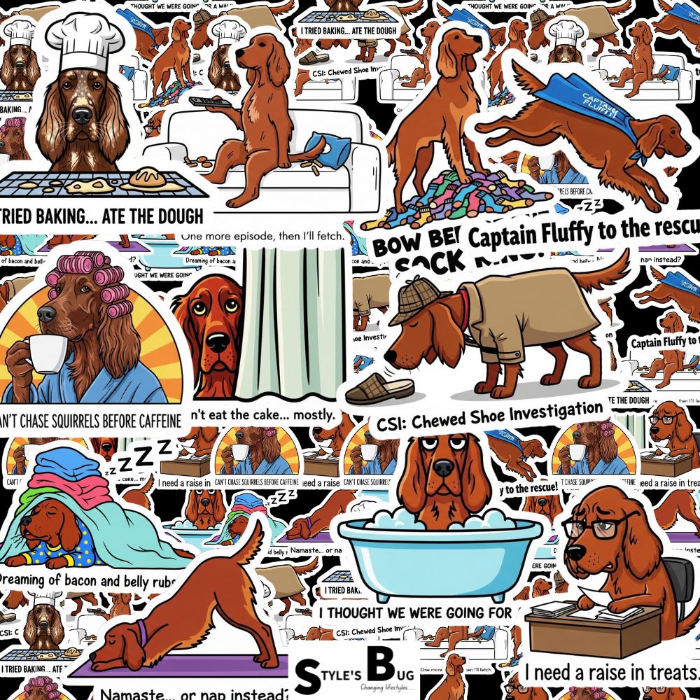 Irish Setter Sticker Pack by Style's Bug