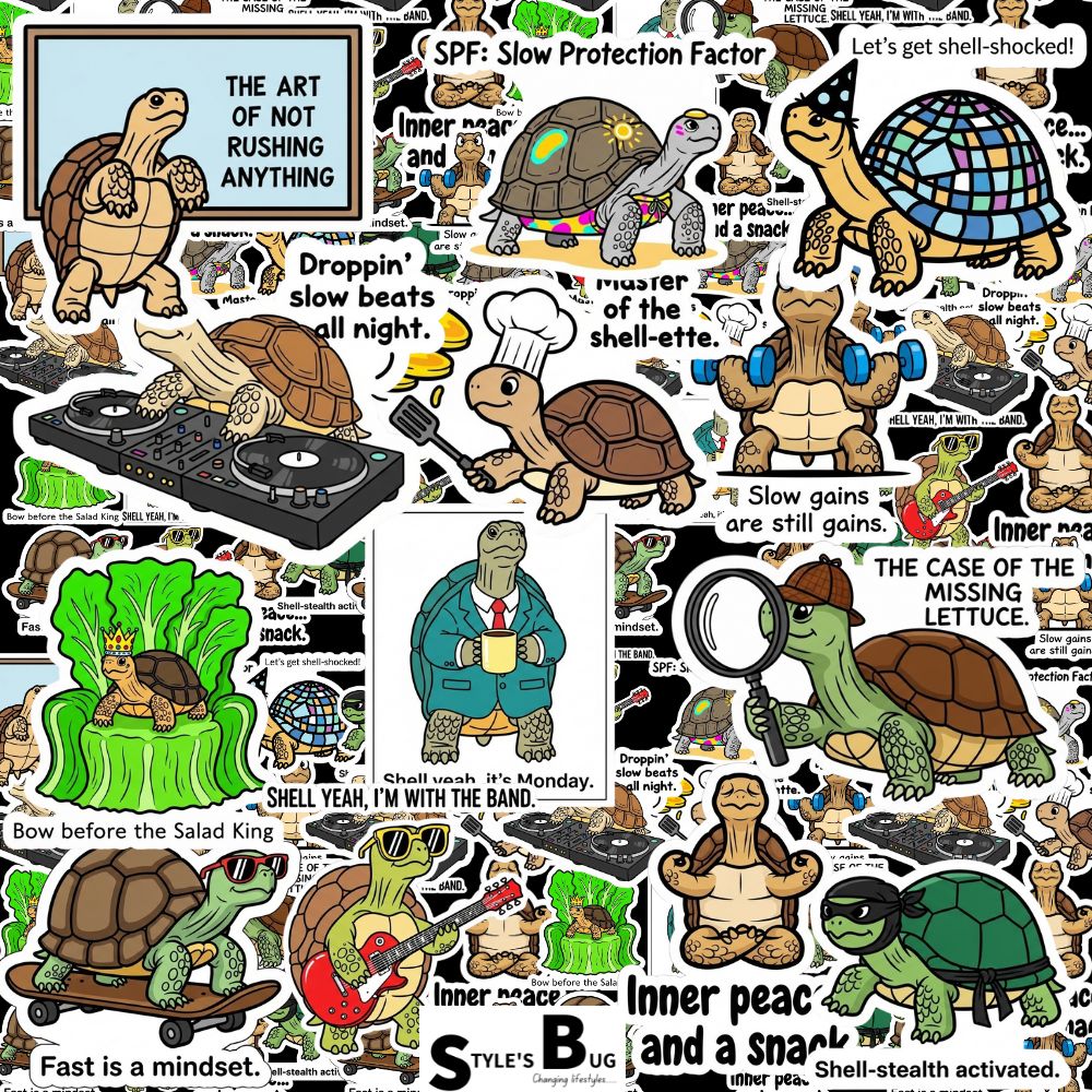 Tortoise Sticker Packs by Style's Bug