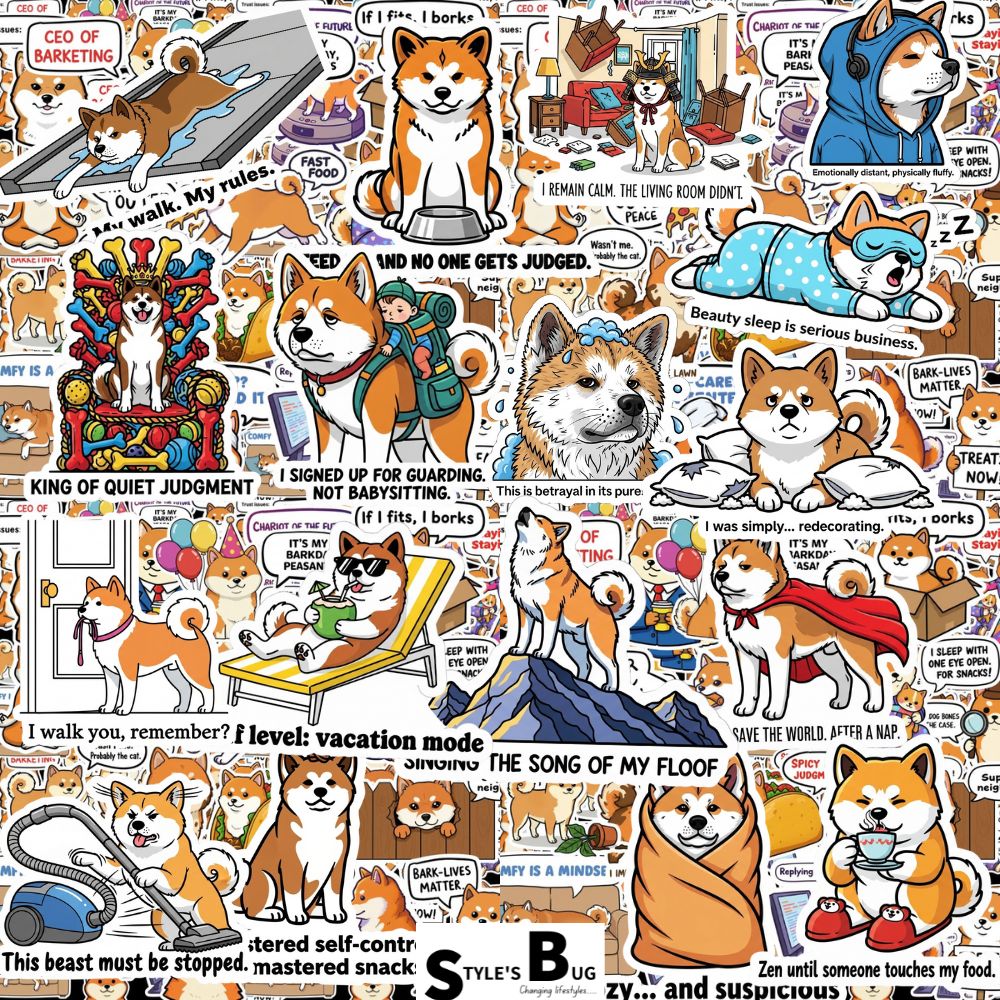 Akita Sticker Packs by Style's Bug
