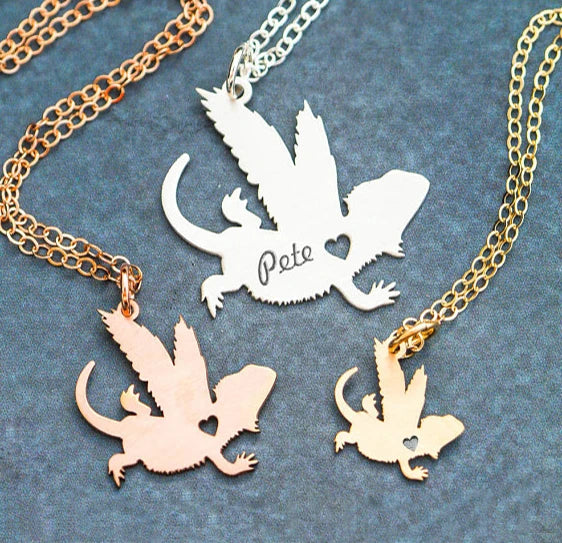 Custom Bearded Dragon Necklace by SB