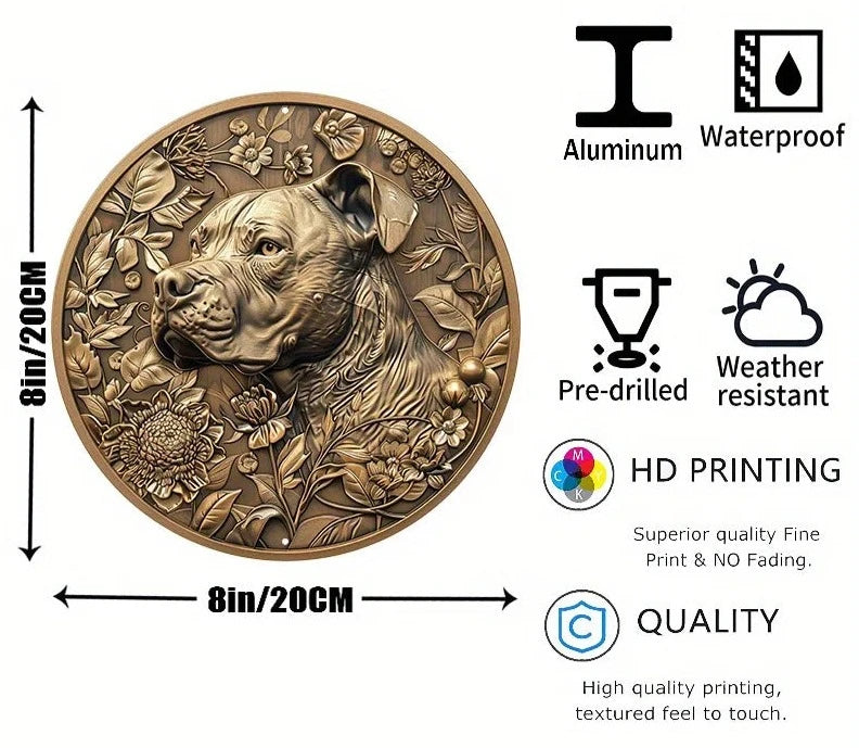 Alloy Pitbull / Staffie Standing Ornament