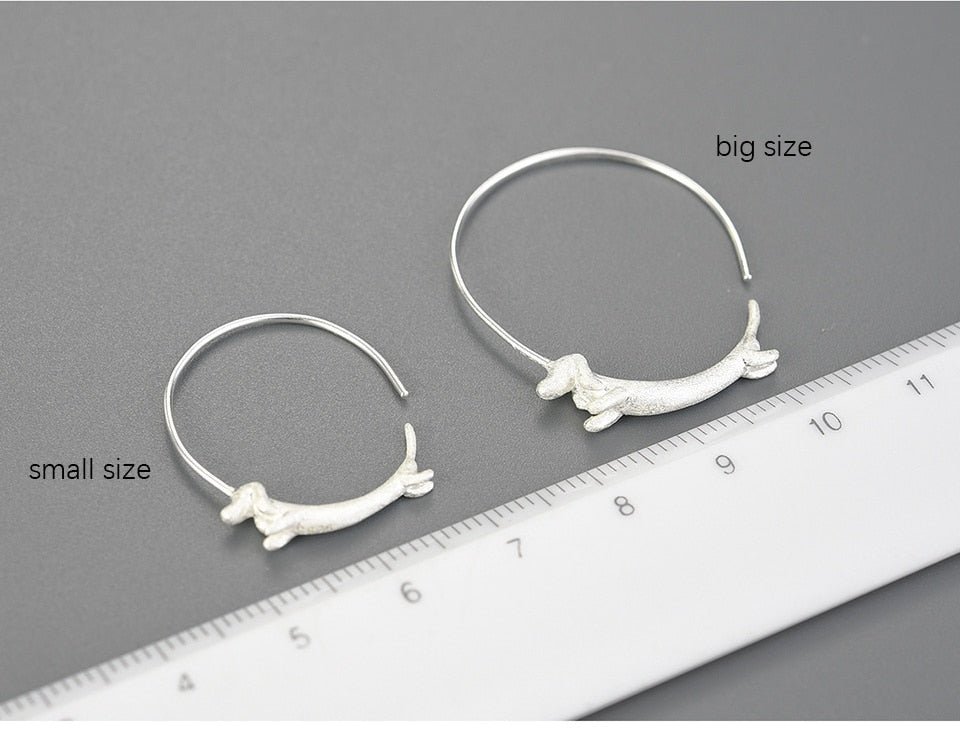 " Running Dachshund " Hoop Earrings by SB