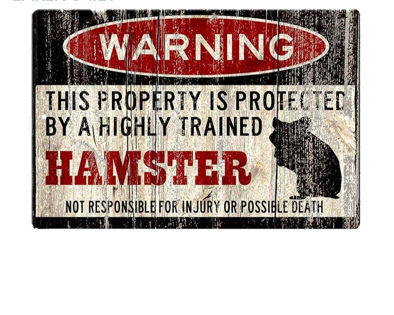 Funny Pet Warning Sign Stickers (2pcs pack)