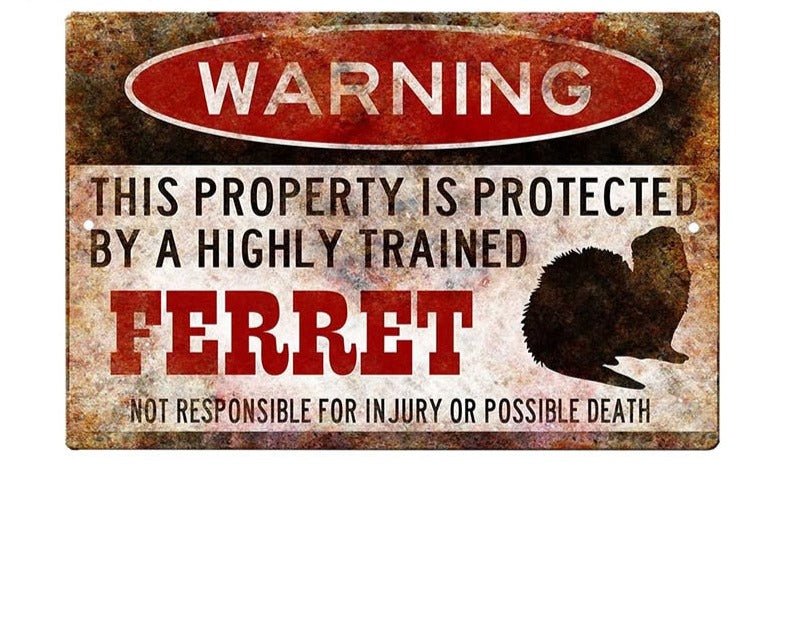 Funny Pet Warning Sign Stickers (2pcs pack)