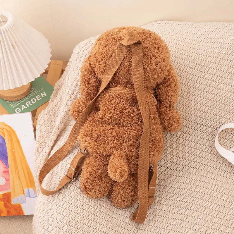 Realistic Poodle Plush Backpacks
