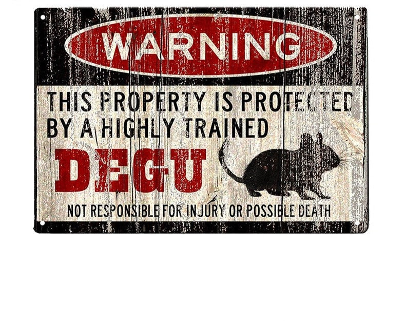 Funny Pet Warning Sign Stickers (2pcs pack)