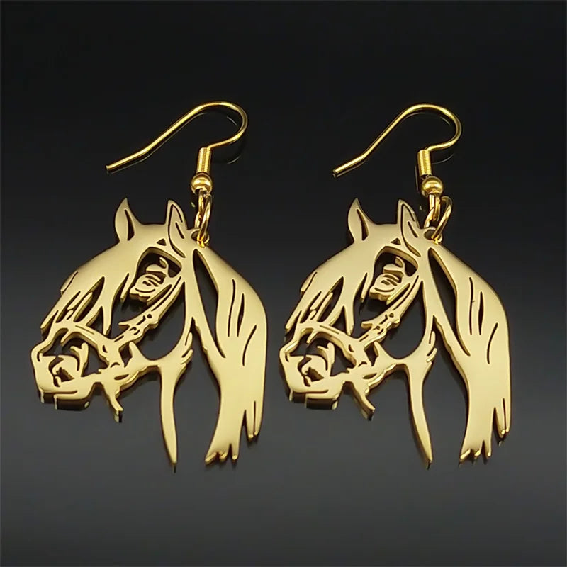 Realistic Horse Head Earrings