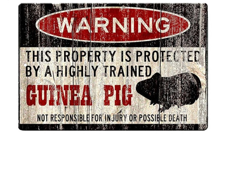 Funny Pet Warning Sign Stickers (2pcs pack)