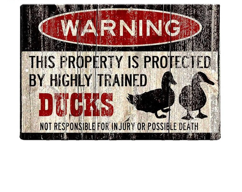 Funny Pet Warning Sign Stickers (2pcs pack)