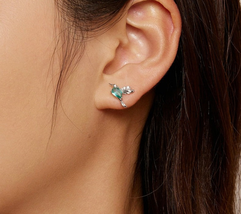 Crystal Hummingbird earrings