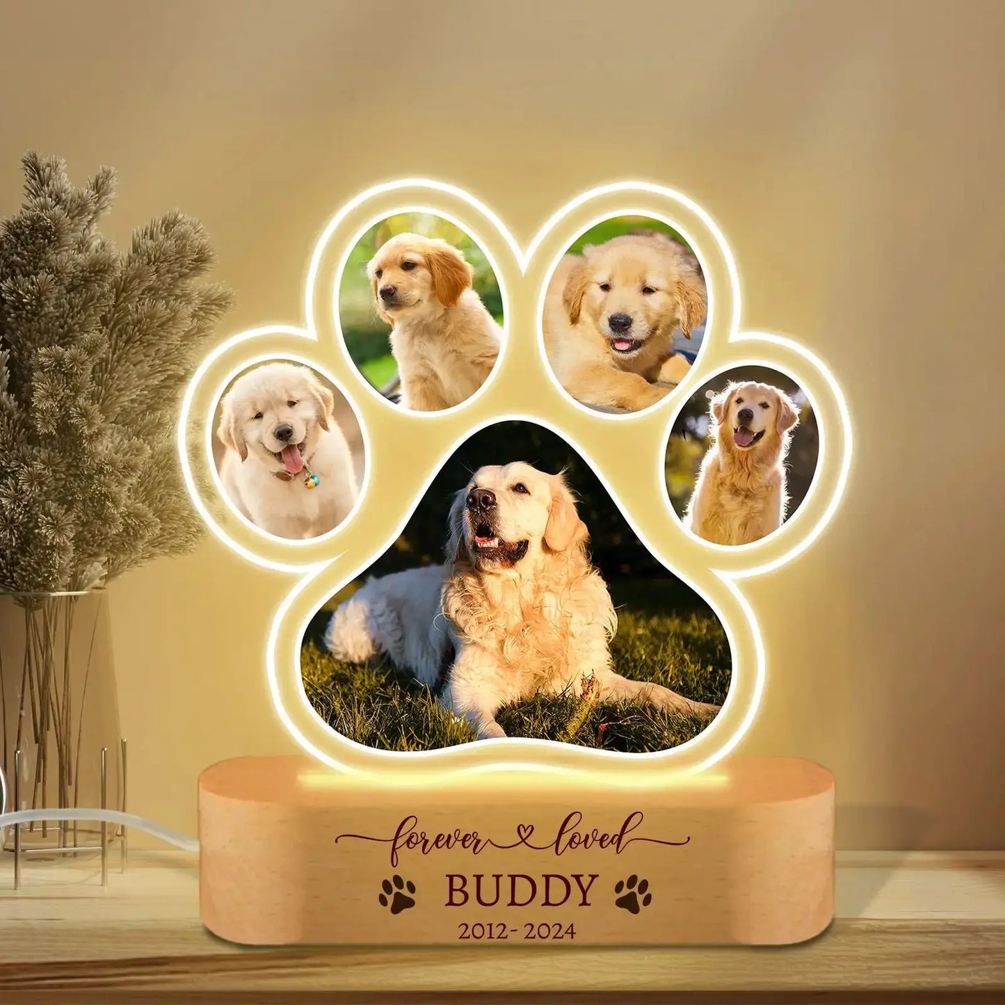 Custom Pet Memorial Night Light