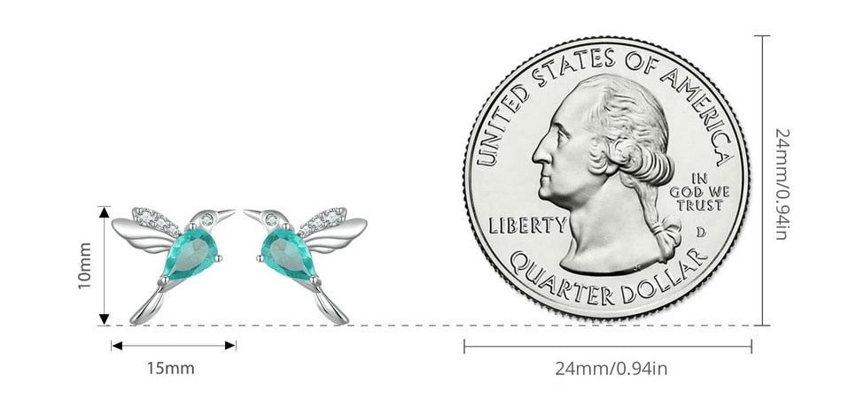 Crystal Hummingbird earrings