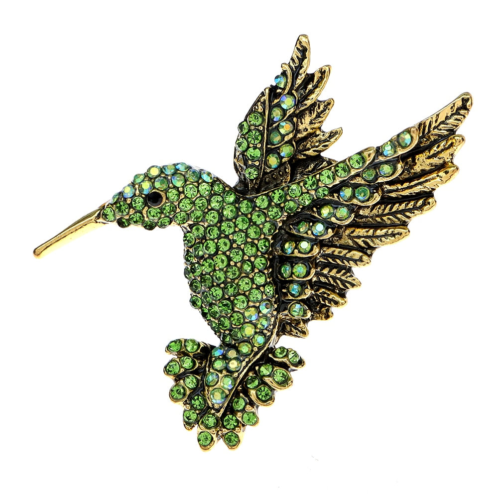 Realistic Hummingbird Brooches by SB