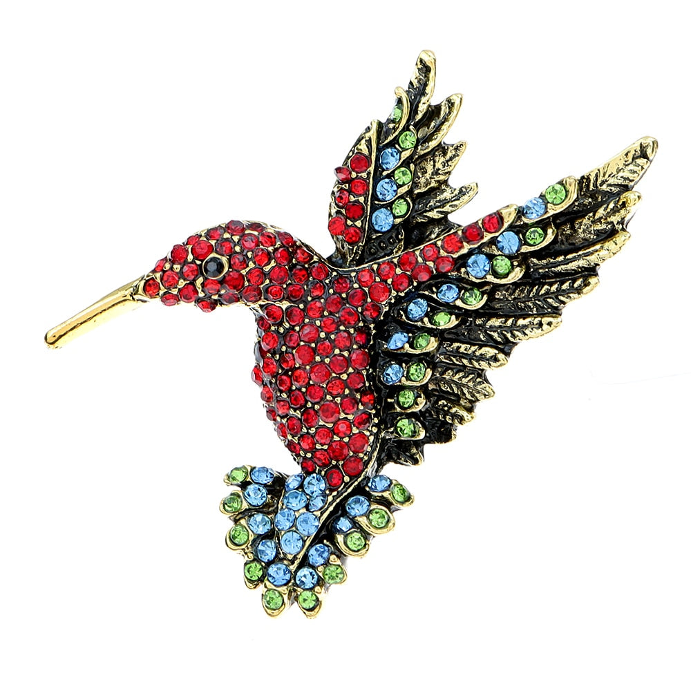 Realistic Hummingbird Brooches by SB