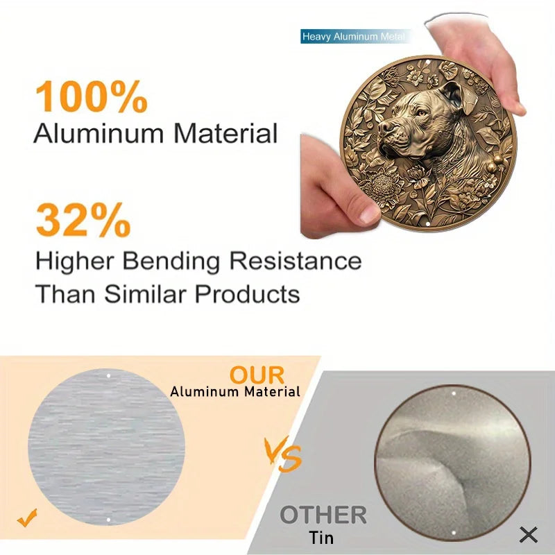 Alloy Pitbull / Staffie Standing Ornament