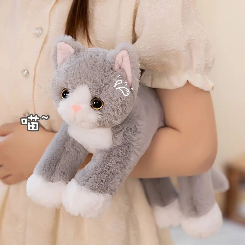 Realistic cat soft toy sales