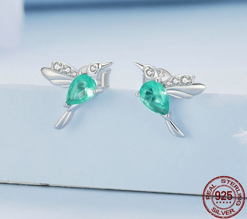 Crystal Hummingbird earrings