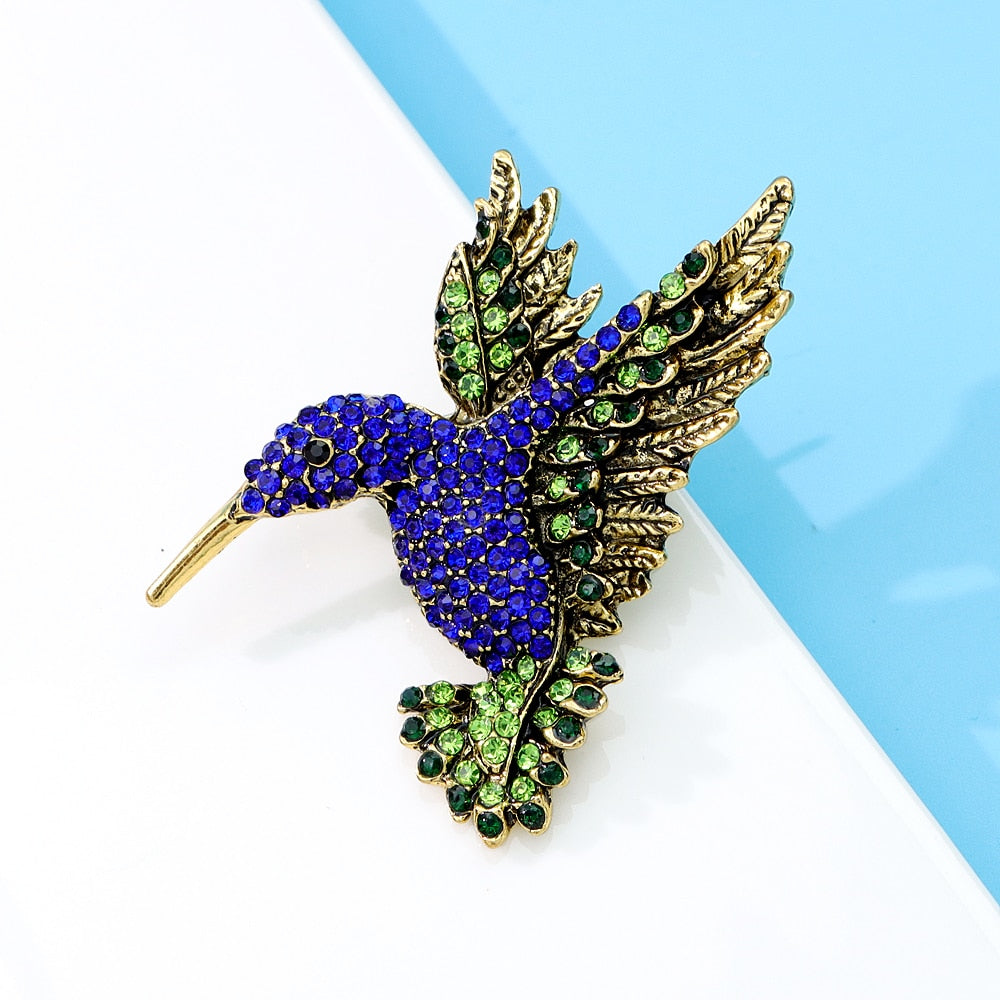 Realistic Hummingbird Brooches by SB