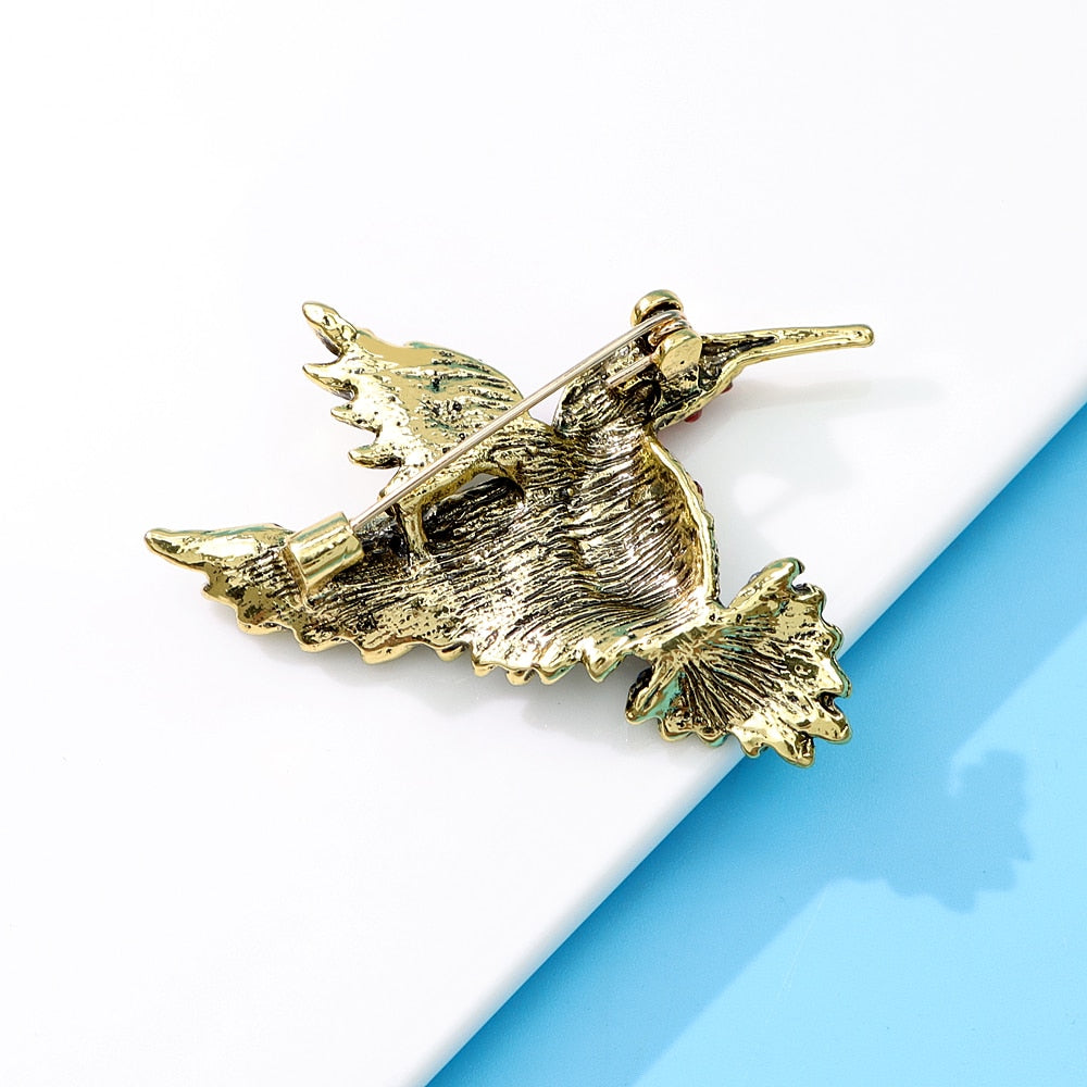 Realistic Hummingbird Brooches by SB
