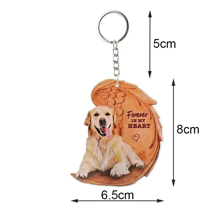 German Shepherd Forever in my heart Dog Keychain