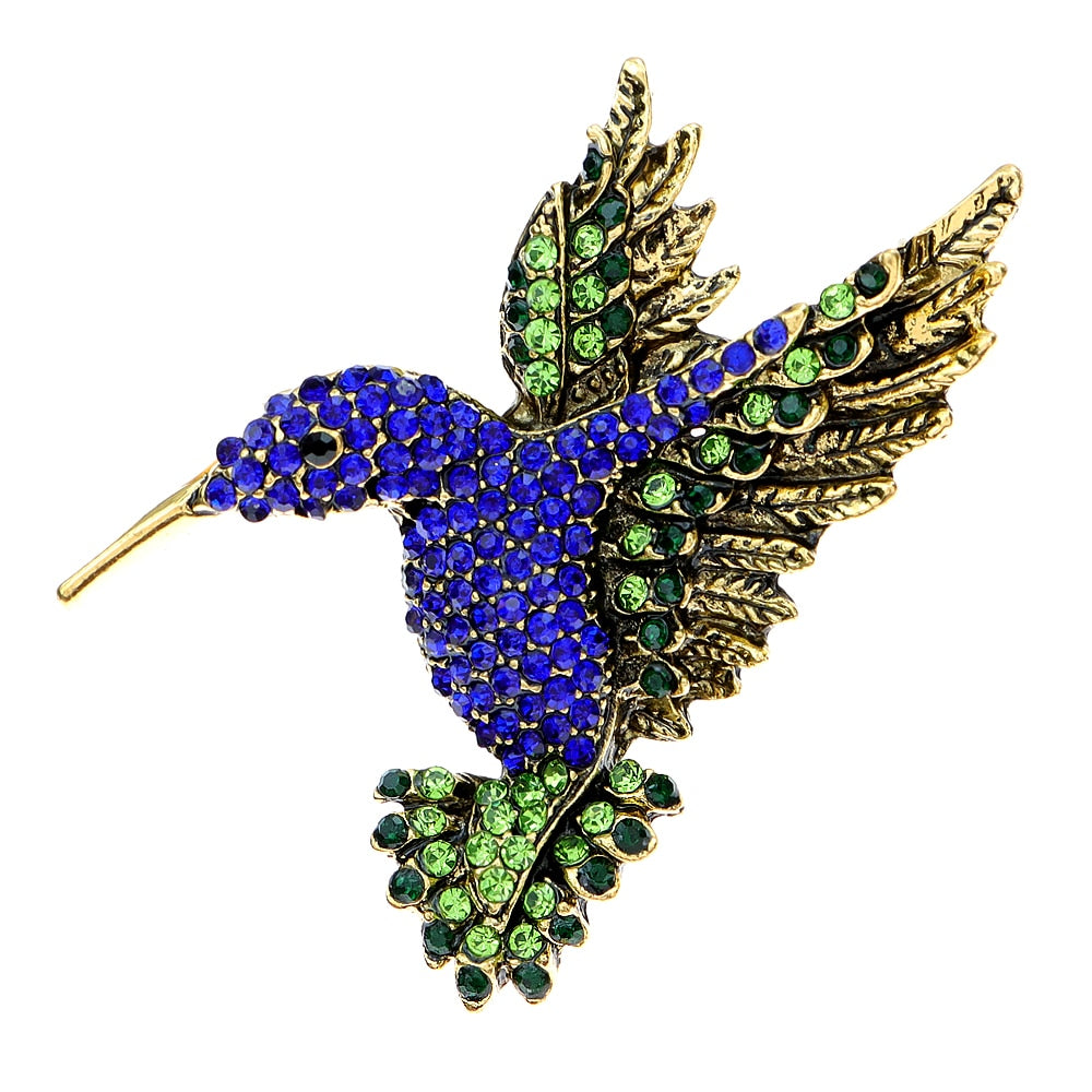 Realistic Hummingbird Brooches by SB
