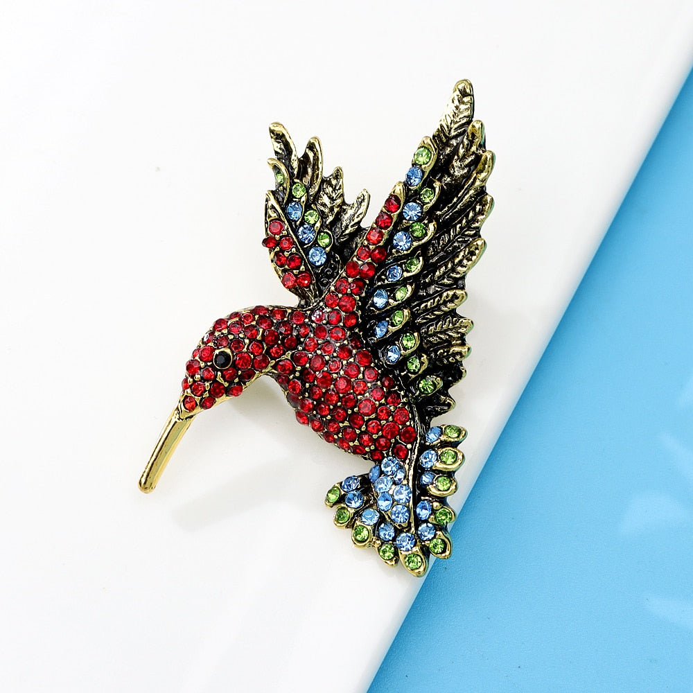 Realistic Hummingbird Brooches by SB