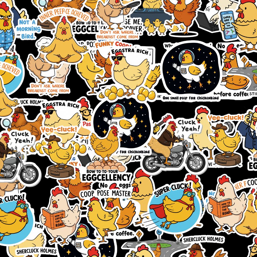 Chicken Sticker Set by Style's Bug