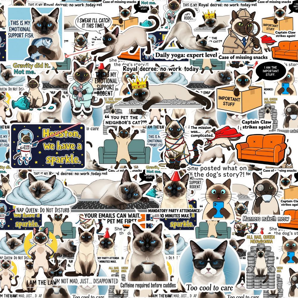 Siamese Sticker Packs by Style's Bug