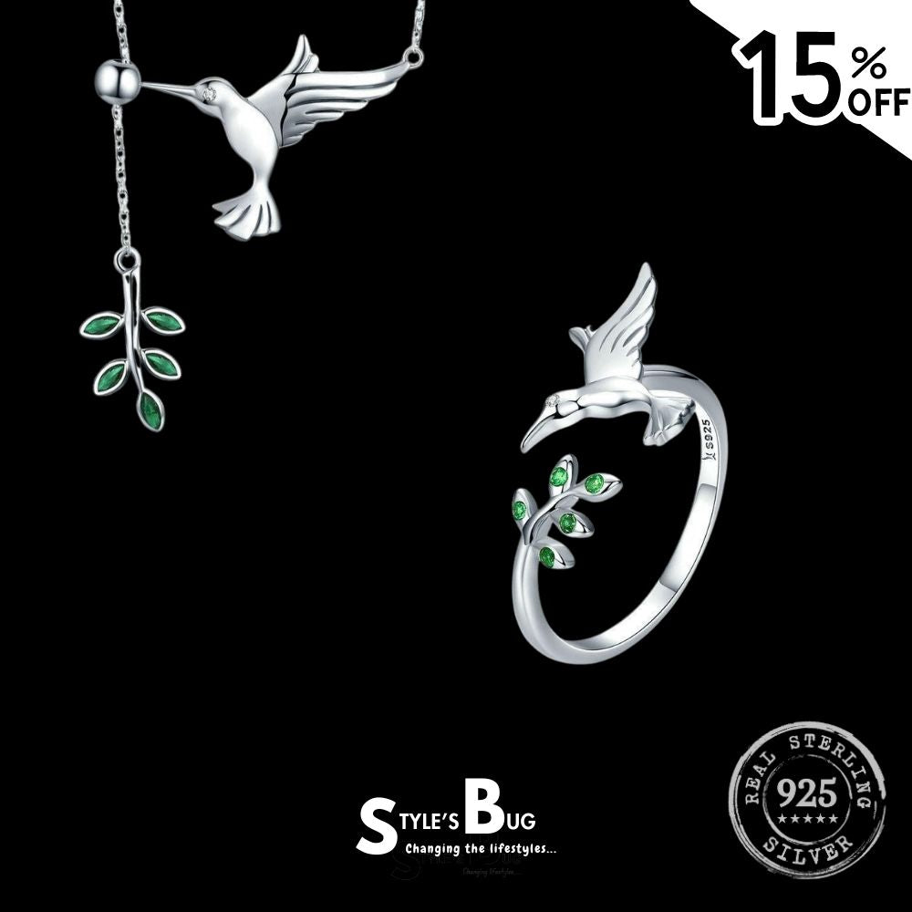 Flying Hummingbird Jewelry Set