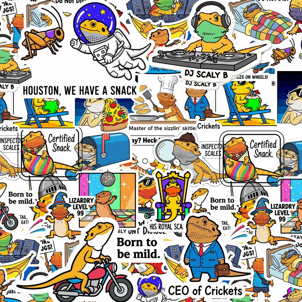 Bearded Dragon Sticker Pack by Style's Bug