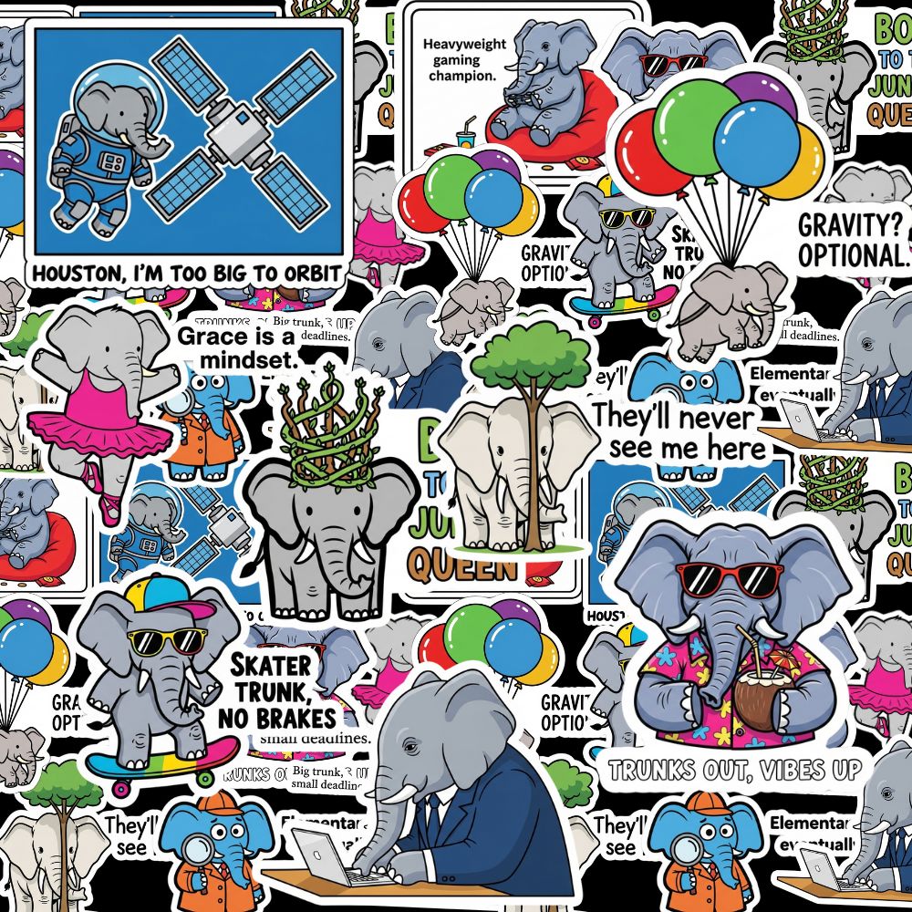 Elephant Sticker Pack by Style's Bug