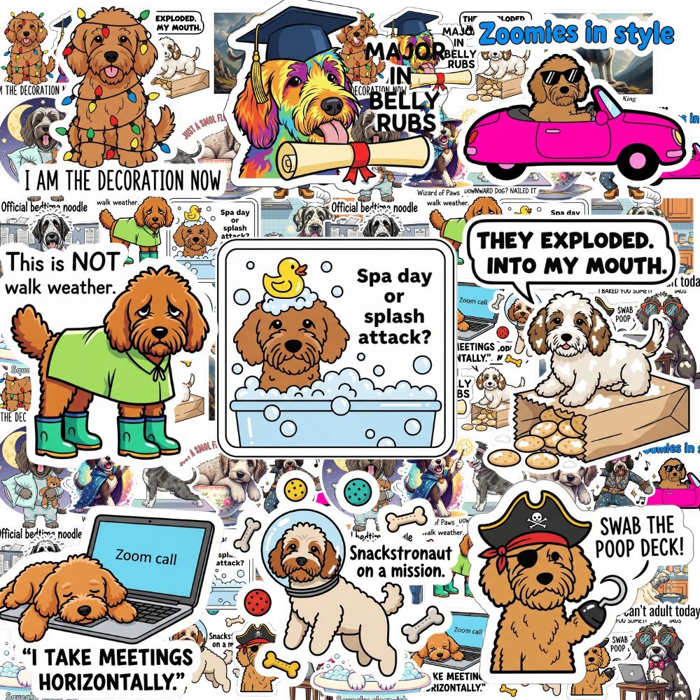 Doodle dog Sticker Packs by Style's Bug