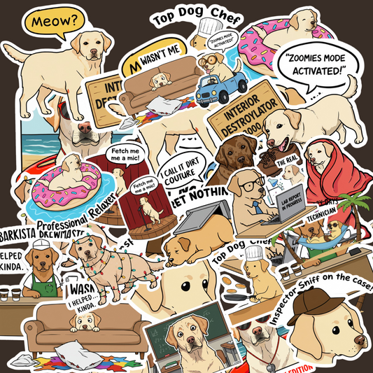 Labrador Sticker Pack by Style's Bug