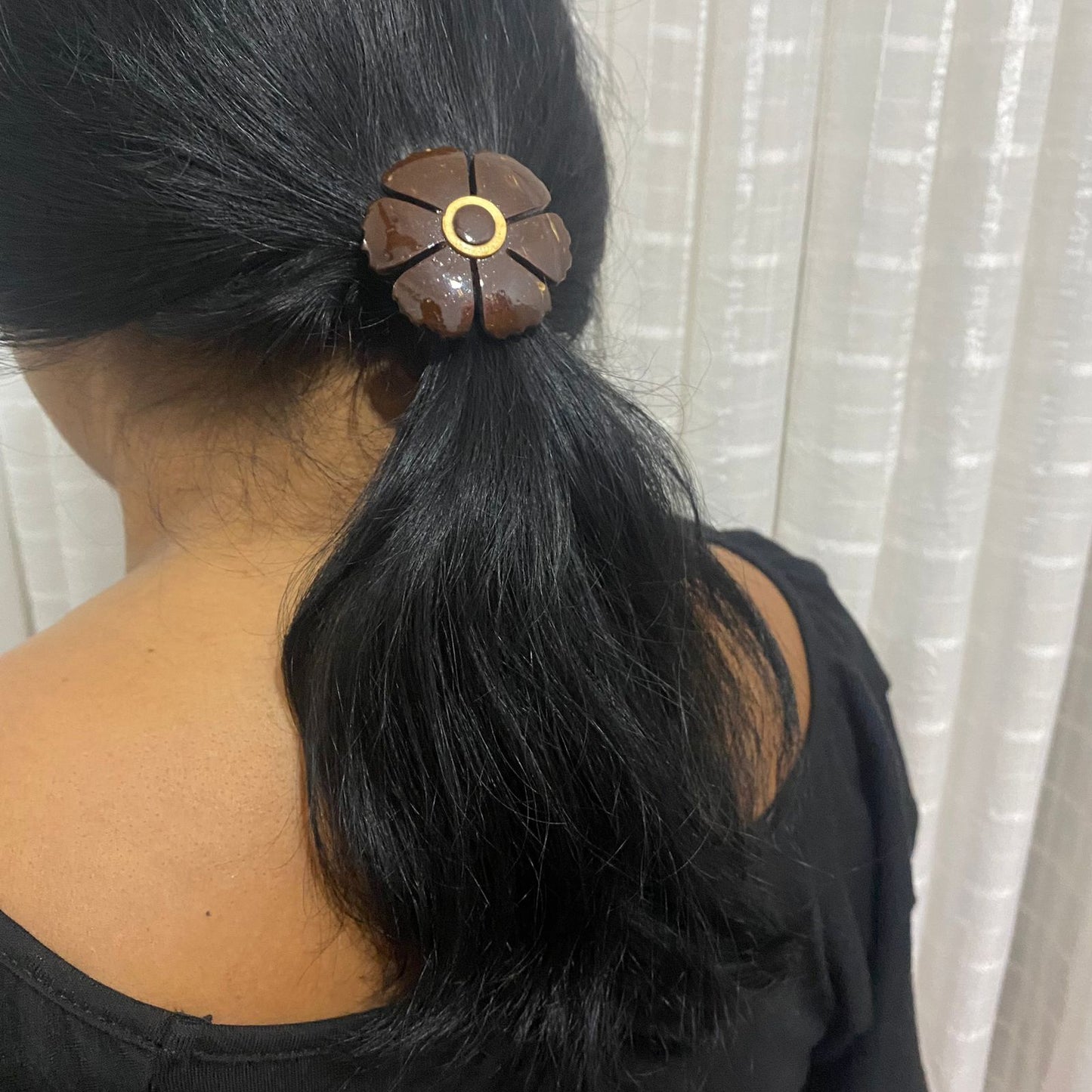 Coconut shell Hair clip set