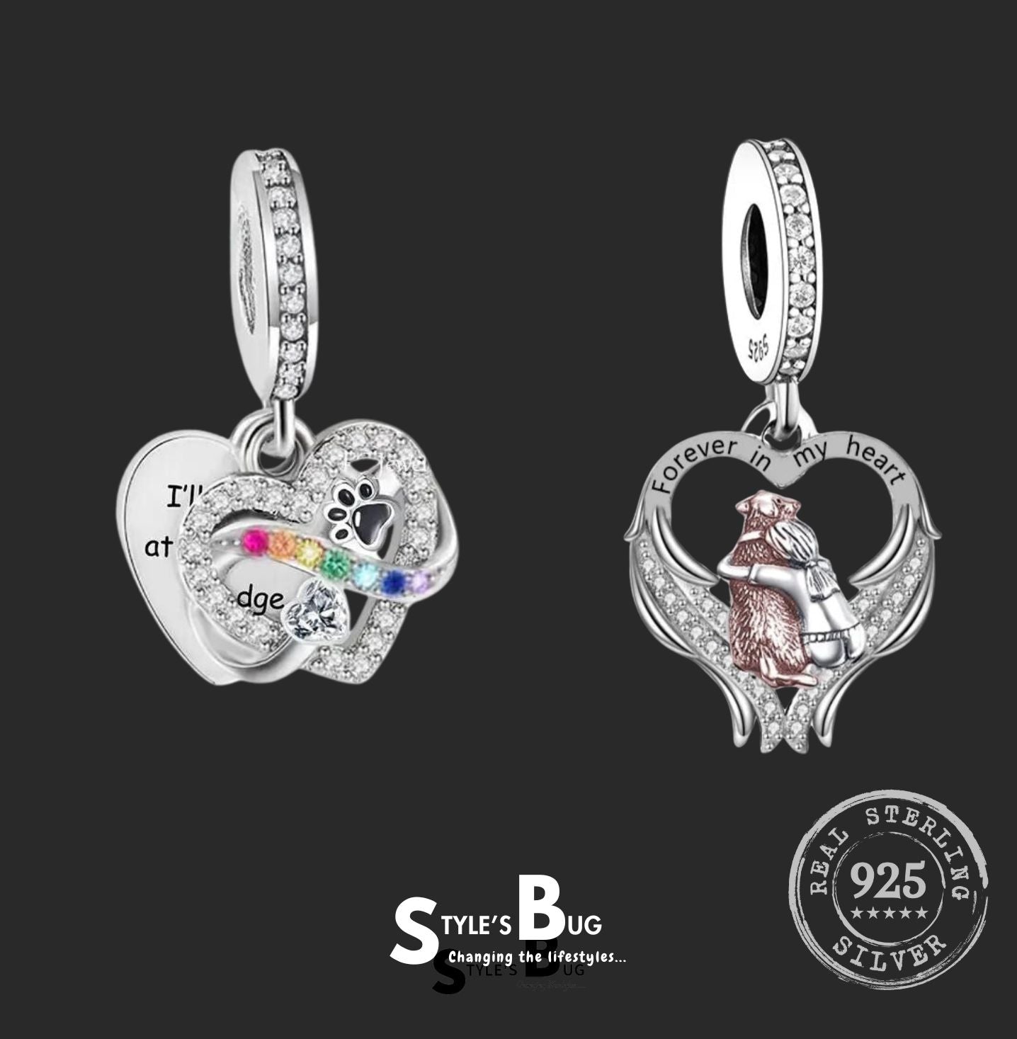 Great Dane 'I love you forever' Dog Pendants