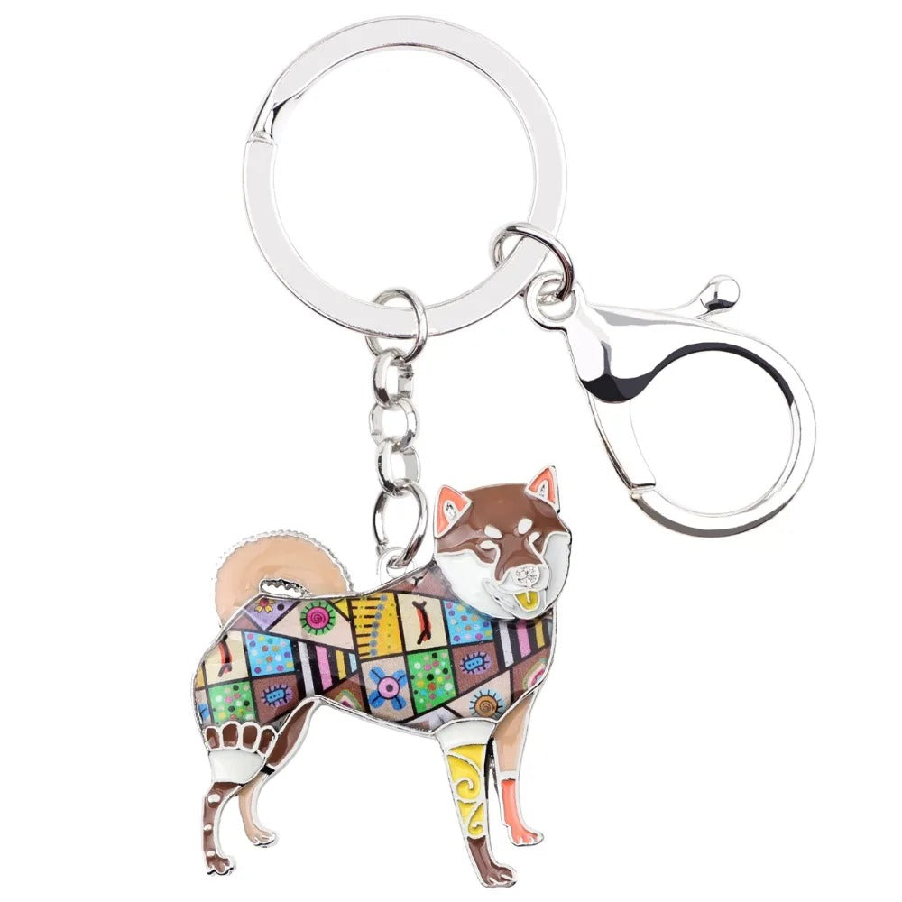 Artistic Akita Keychain