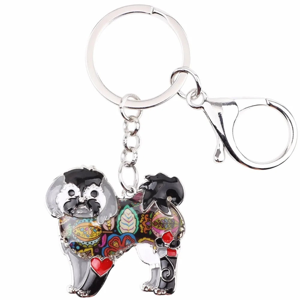 Artistic Coton de Tulear Necklace / Keychain